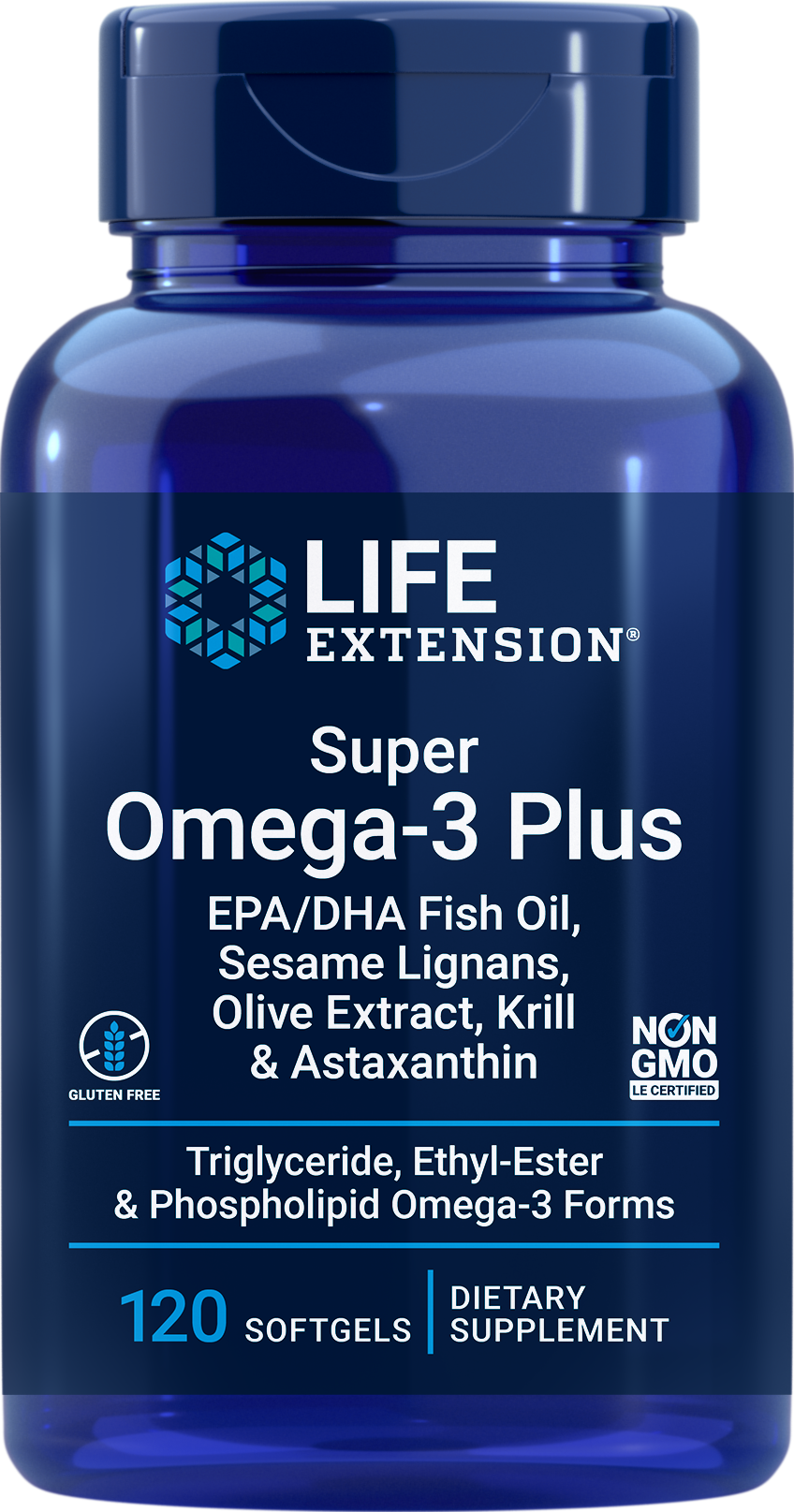 Super Omega-3 Plus EPA/DHA Fish Oil, Sesame, Olive, Krill & Astax.